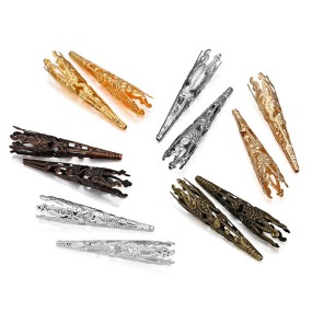 Wholesale Gold Silver Hair Beads Gold Silver Braid Locs Hair Accessories Jewelry for Dreadlock Cuffs