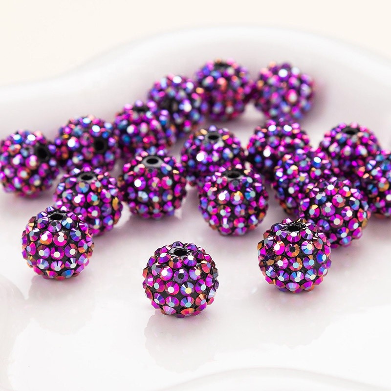 Wholesale Bling Resin Rhinestone Ball Beads for Diy Pen Jewelry Chain Making Necklace Bracelet Craft