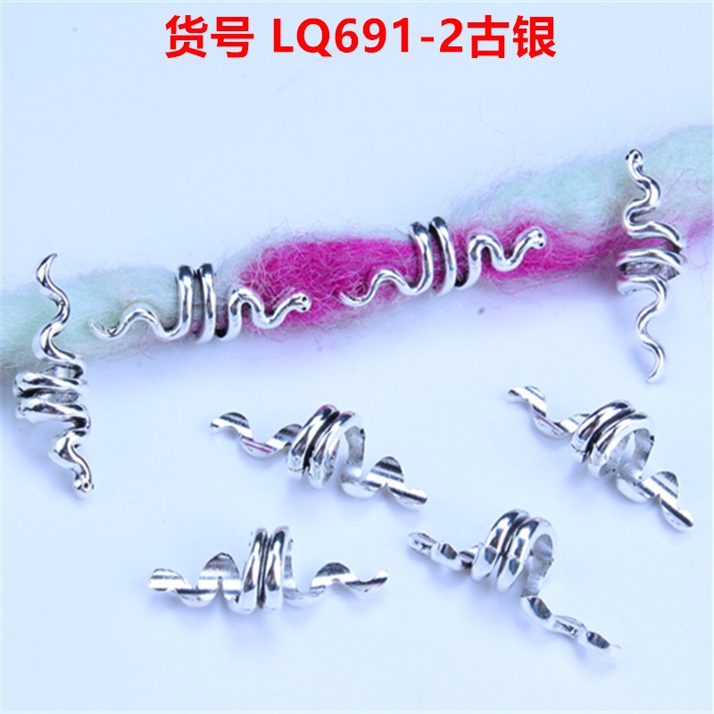 New Alloy Snake Alloy Hair Charms Braids Accessories Hair Jewelry for Dreadlocks Decoration