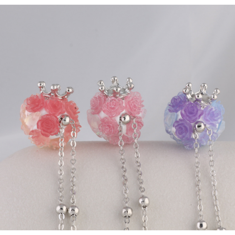 Color Changing Bead Crown Mermaid Ball Beads Flower DIY Phone Keychain Pen Necklace Accessories