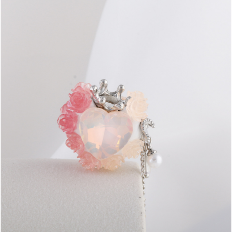 Color Changing Beads Heart Rhinestone Zircon Crown DIY Bead for Pen Necklace Chain Making Accessories