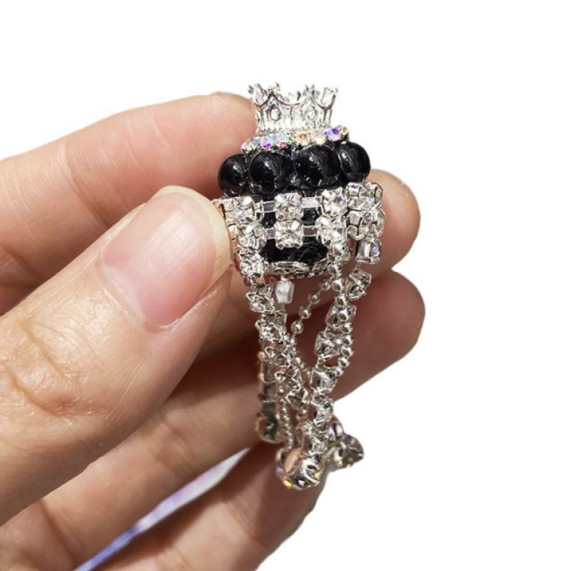Lxxury Rhinestone Crown Opal Beads for Pen DIY Beads With Diamond Chain Phone Jewelry Making Accessories
