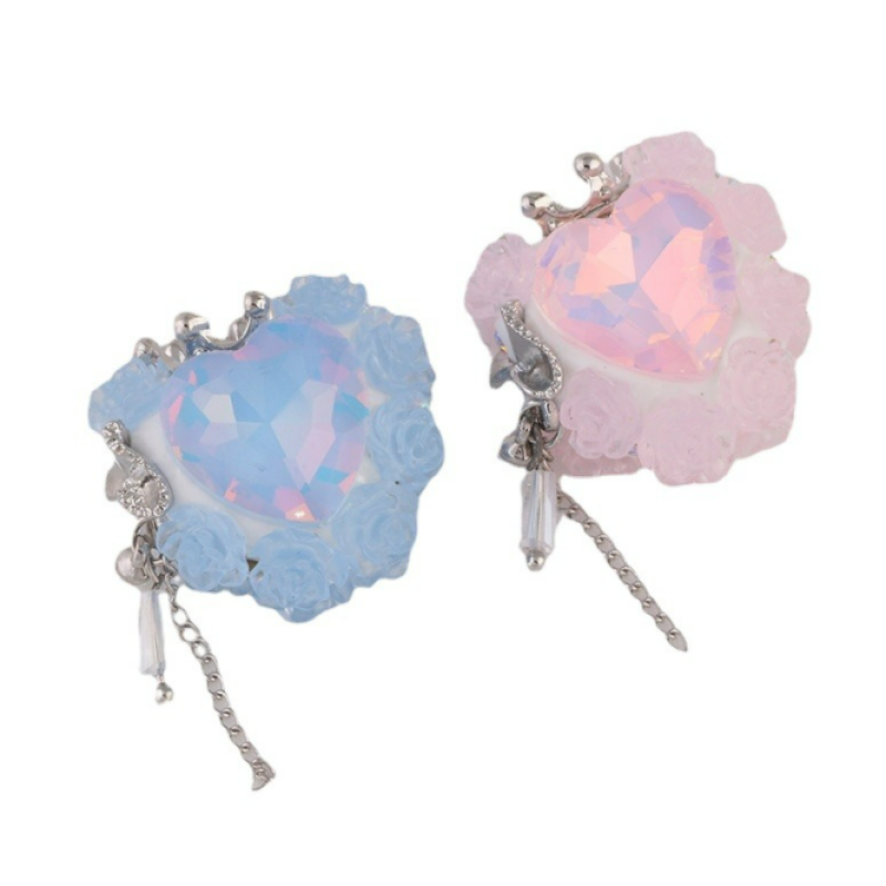 Color Changing Beads Heart Rhinestone Zircon Crown DIY Bead for Pen Necklace Chain Making Accessories