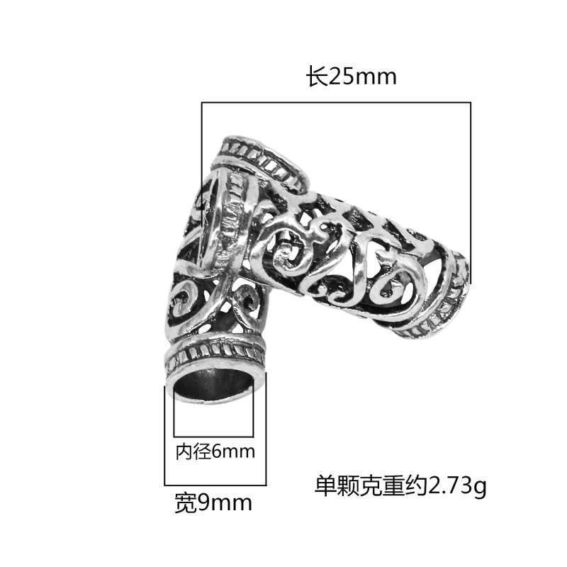 Wholesale Alloy Hair Beads Ring for Braids Accessories African Hair Jewelry for Dreadlocks