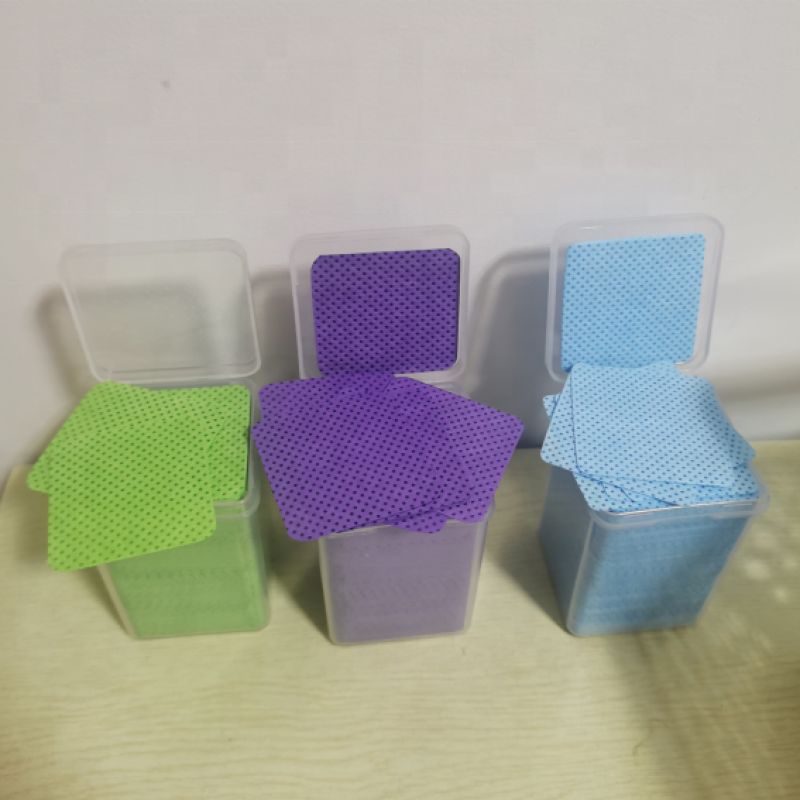 200 Pcs New Color Private Label Purple Black Green Pink  Nail Lint Free Wipes Custom Nail Polish Removal Wipes