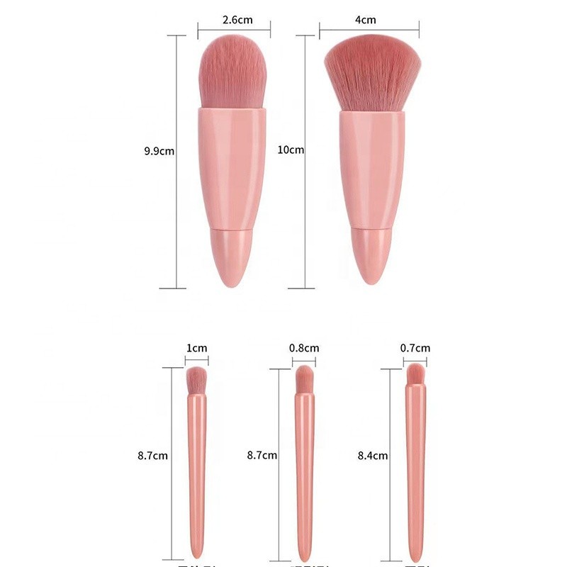 Wholesale Mini Portable Makeup Brush Set with Mirror Travel Makeup Tools Blush Brush Private Label