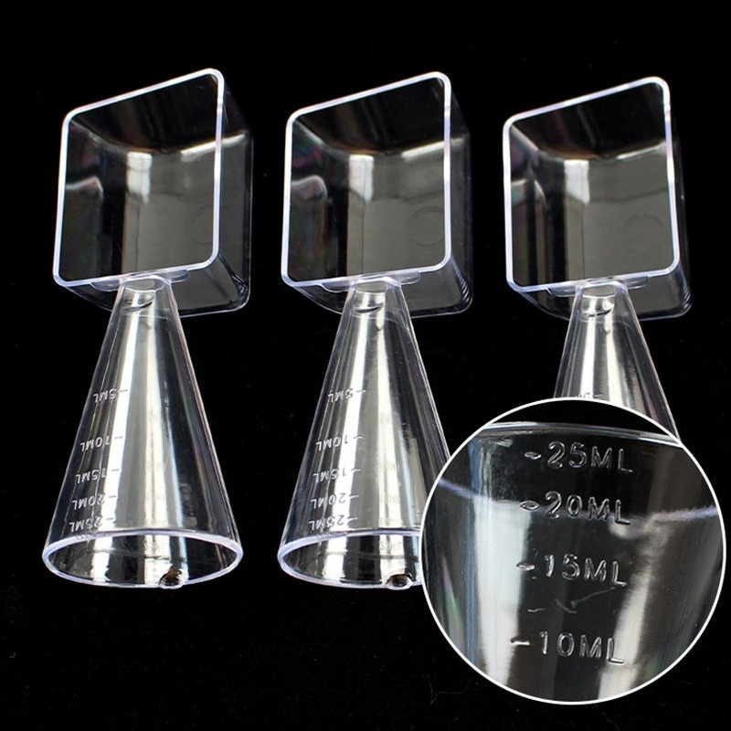 Hot Sale 2 in 1 Makeup Tool Transparent Measuring Cup and Spoon Liquid Measuring Cup Facial Mask Powder Spoon