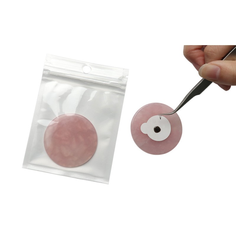 Natural pink Jade Stone for Eyelash Extension Lash Glue Holder Adhesive Pallet Lash Tile