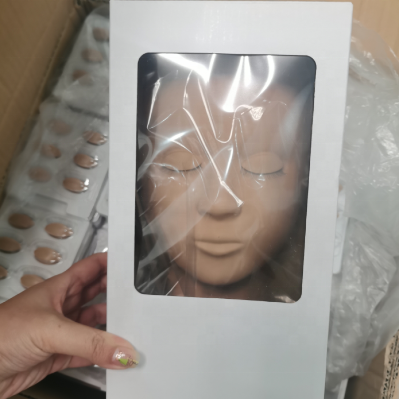 Silicone Training Head Eyelash Extension Practice Model Dummy Lash Mannequin Head Doll