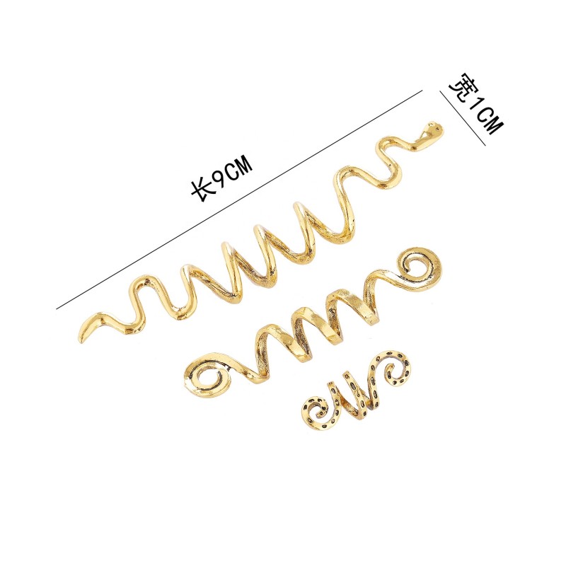 Wholesale Viking Snake Alloy Hair Charms Braids Accessories Hair Jewelry for Dreadlocks Decoration