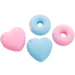Cute pink Heart Shape Donut Eyelash Extension Tape Dispenser Lash Tape Cutter