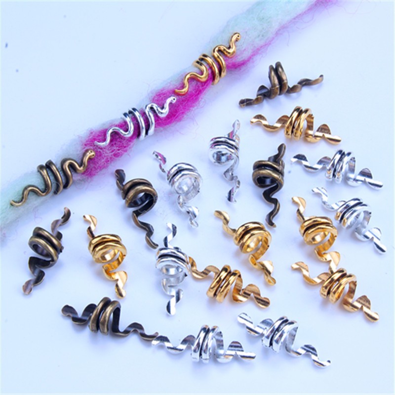 New Alloy Snake Alloy Hair Charms Braids Accessories Hair Jewelry for Dreadlocks Decoration