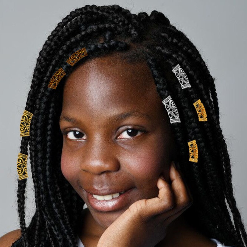 Wholesale Alloy Hair Beads Ring for Braids Accessories African Hair Jewelry for Dreadlocks