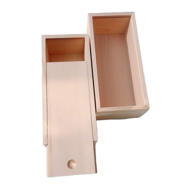 Keepsake Box Manufacturer - Polished Solid Wood Square Slide Lid Jewelry Box