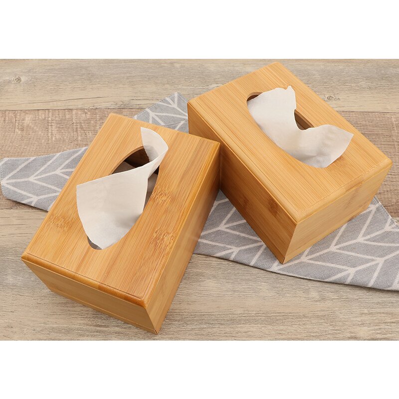Napkin Holder Manufacturer - Eco-friendly Bamboo Wood Square Tissue Box