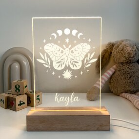 LED Night Light Manufacturer - DIY 3D Light with Wood Stand Erasable Acrylic Board
