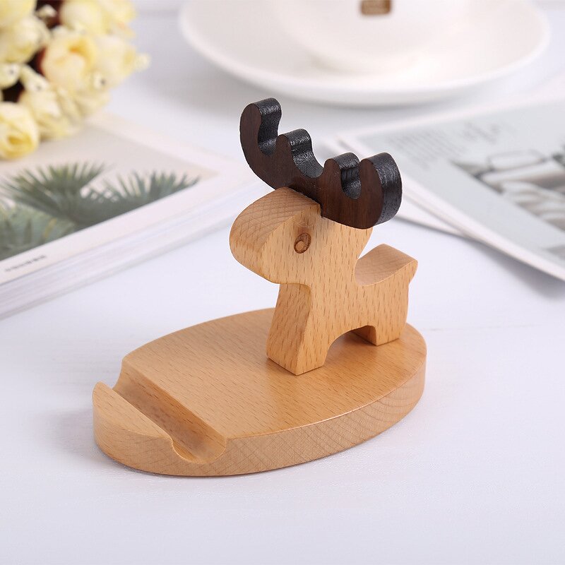 Phone Stand Manufacturer - OEM Hand Made Solid Wood Creative Desk Holder
