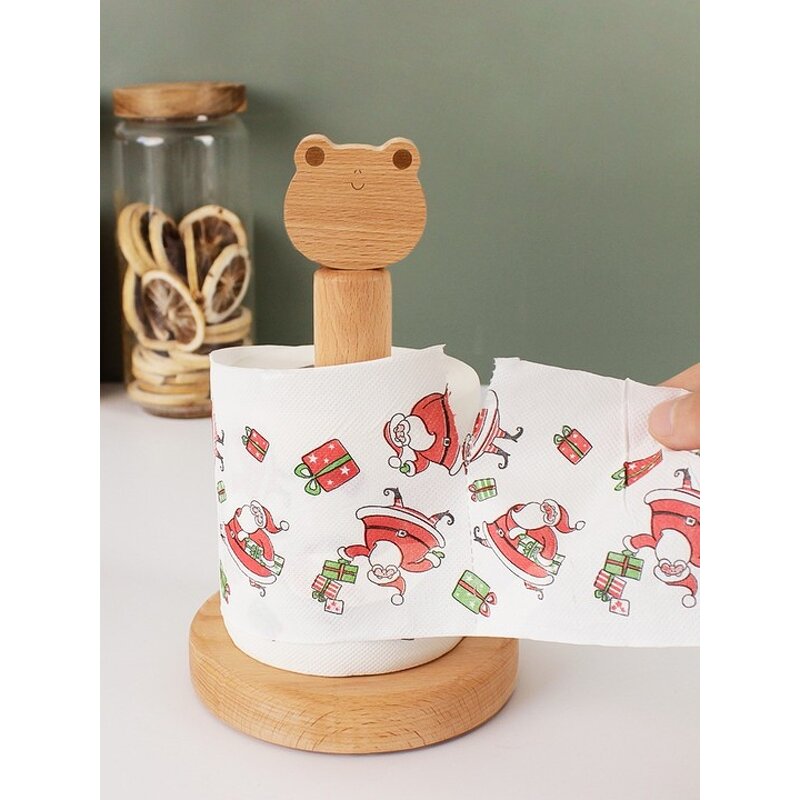 Paper Towel Holder Manufacturer - Eco-Friendly Wooden Free-standing Non-slip Rack