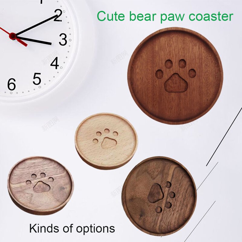 Wood Coaster Manufacturer - Tea Coffee Cup Placemats Walnut Round Drink Mat