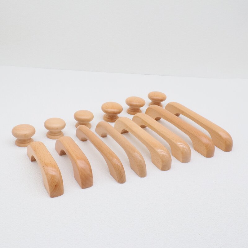 Cabinet Knob Manufacturer - Simple Style Long Wooden Door Drawer Pull Handle