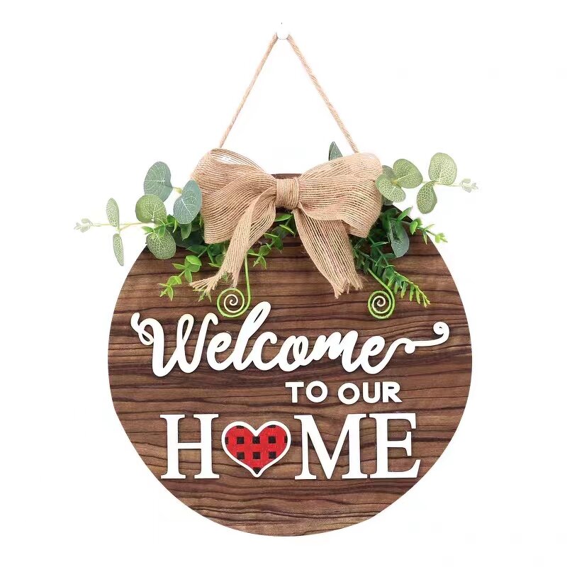 Wall Decor Manufacturer - Christmas Easter Rustic Engraved Flower Wooden Hanging