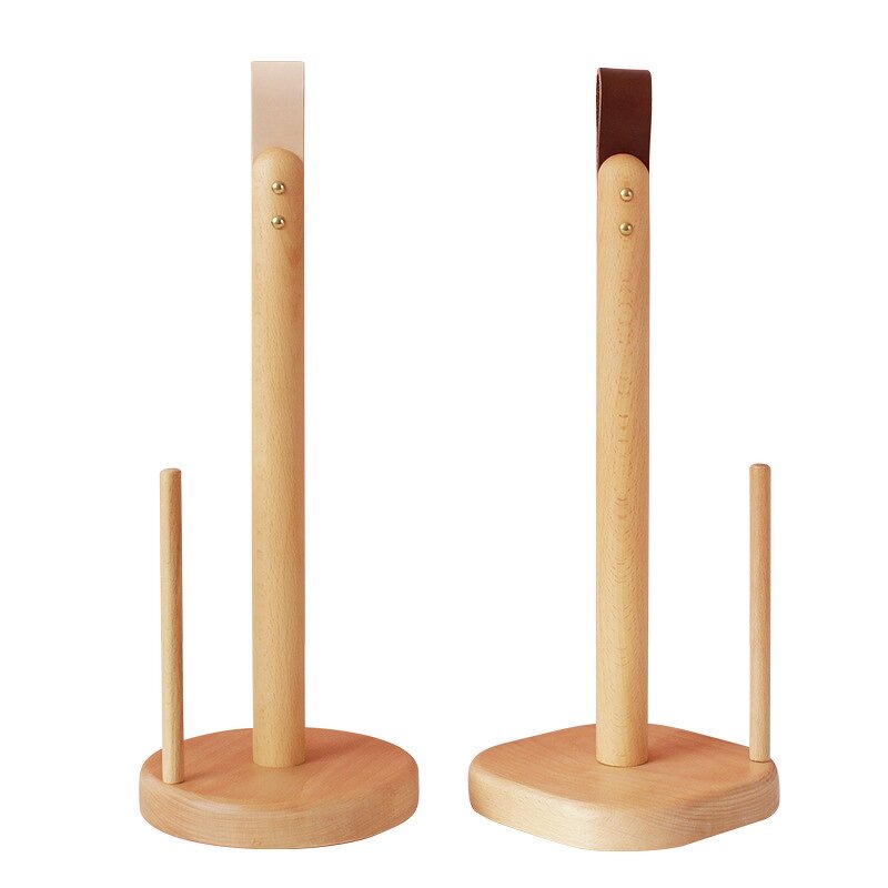 Paper Towel Holder Manufacturer - Modern Wooden Vertical Free Standing Tissue Rack