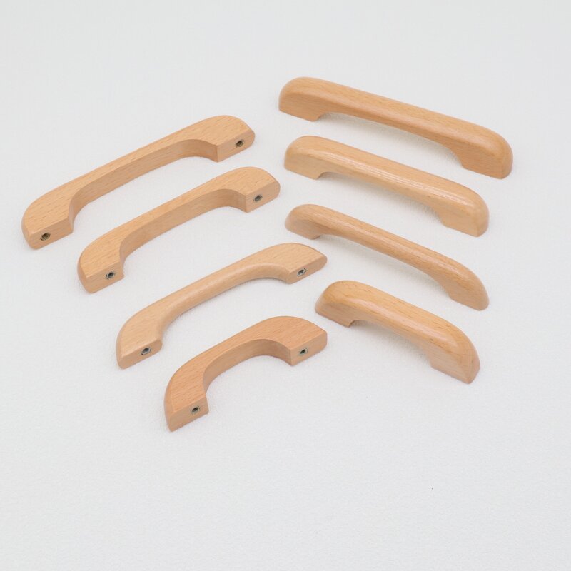 Cabinet Knob Manufacturer - Simple Style Long Wooden Door Drawer Pull Handle
