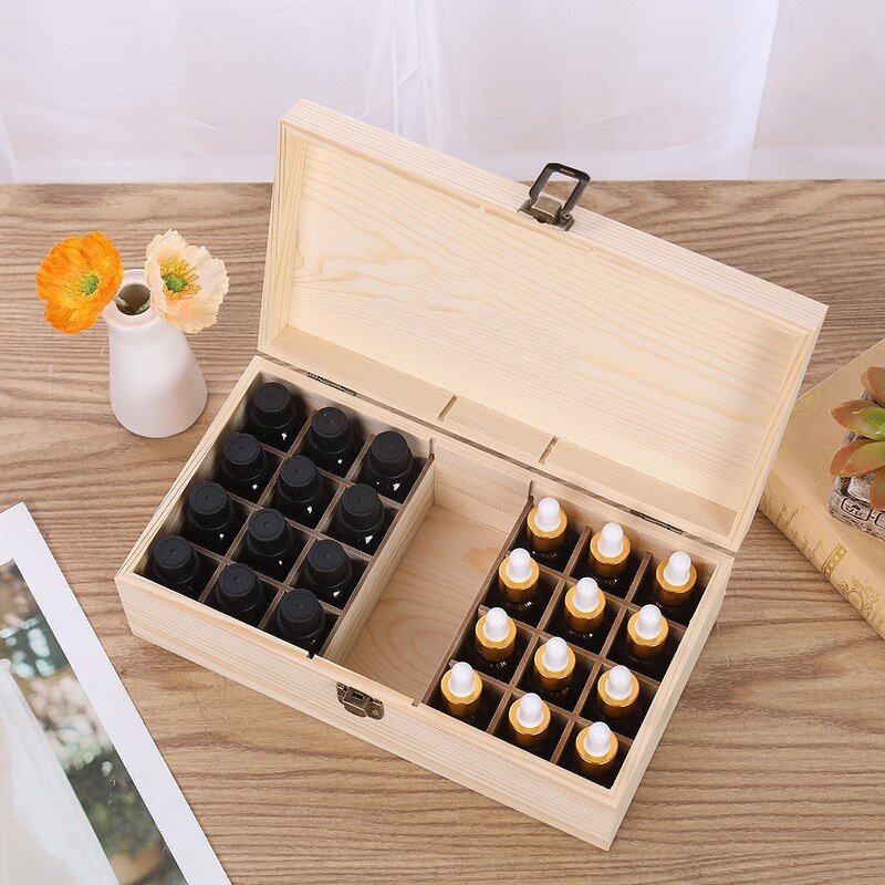 Essential Oil Box Manufacturer - Custom Pine Wood Eco-Friendly Perfume Storage Box