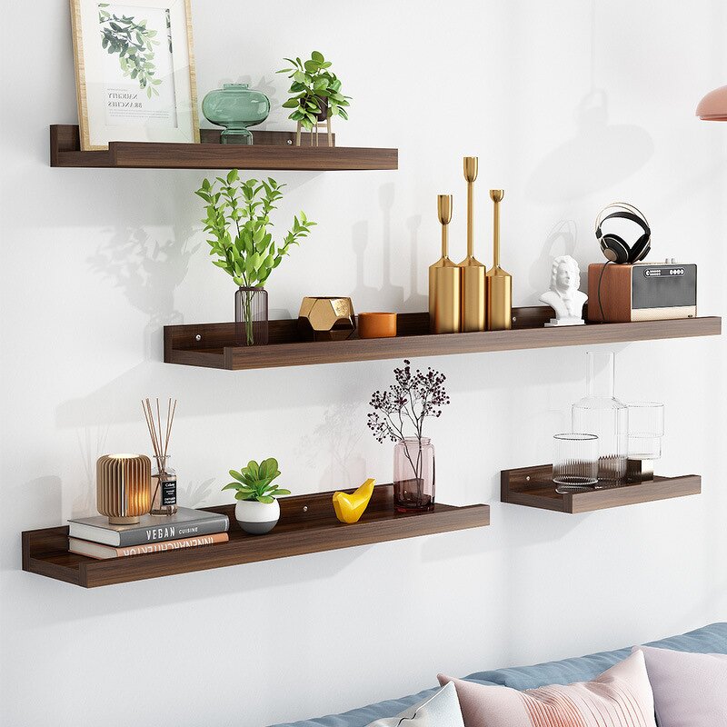 Wall Shelf Manufacturer - Custom Modern Solid Wood Floating Display Organizer