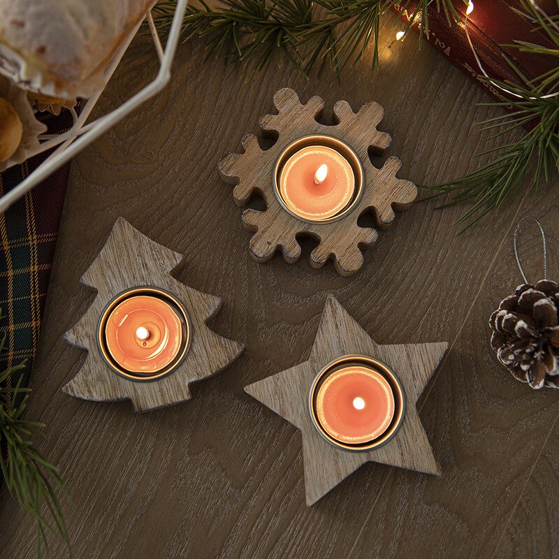 Candle Holder Manufacturer - Cheap Snowflake Rustic Tea Light Home Decor Table
