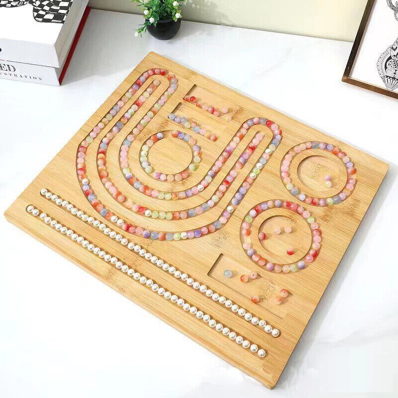 Beading Tray Manufacturer - High Quality Polished Bamboo Wood Jewelry Making Tray