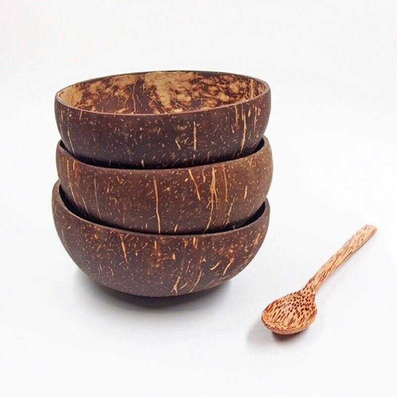Coconut Bowl Set Manufacturer - Eco-Friendly Handcrafted Polished Coconut Bowl Set