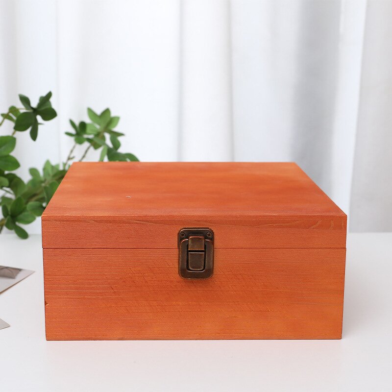 Wooden Treasure Chest Manufacturer - Large Polished Hinged Lid Rectangle Storage Box