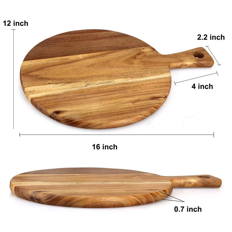 Cutting Board Manufacturer - Unfinished Wholesale Mini Acacia Wood Board with Handle