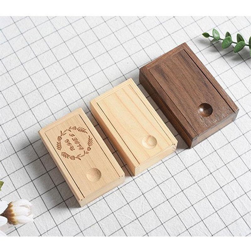 Keepsake Box Manufacturer - Polished Solid Wood Square Slide Lid Jewelry Box