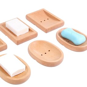 Soap Holder Manufacturer - Eco-Friendly Round Wood Faucet Rack Bathroom Accessory