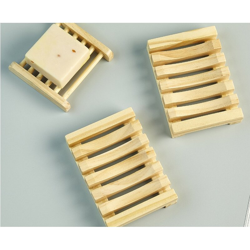 Soap Dish Manufacturer - Modern Wooden Bamboo Rectangle Shower Storage Tray