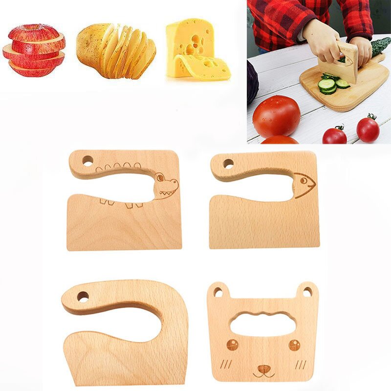Wooden Toy Knife Manufacturer - 2023 Popular Montessori Knife for Kids Kitchen