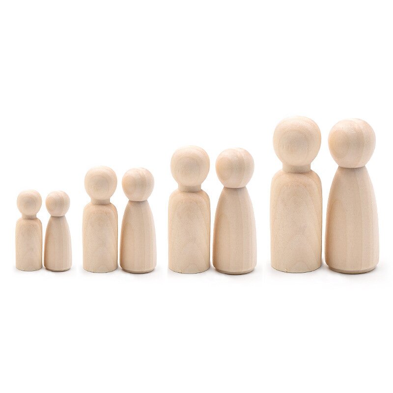 Peg Dolls Manufacturer - Wholesale Unfinished Natural Wooden Painted Girl Dolls