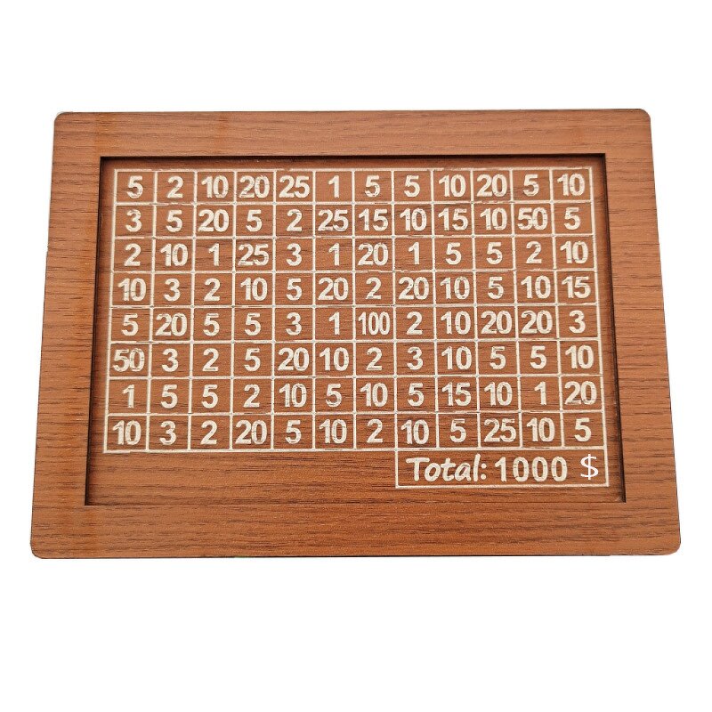 Piggy Bank Manufacturer - Wooden Hand-made Square Savings Goal Counter Money Box