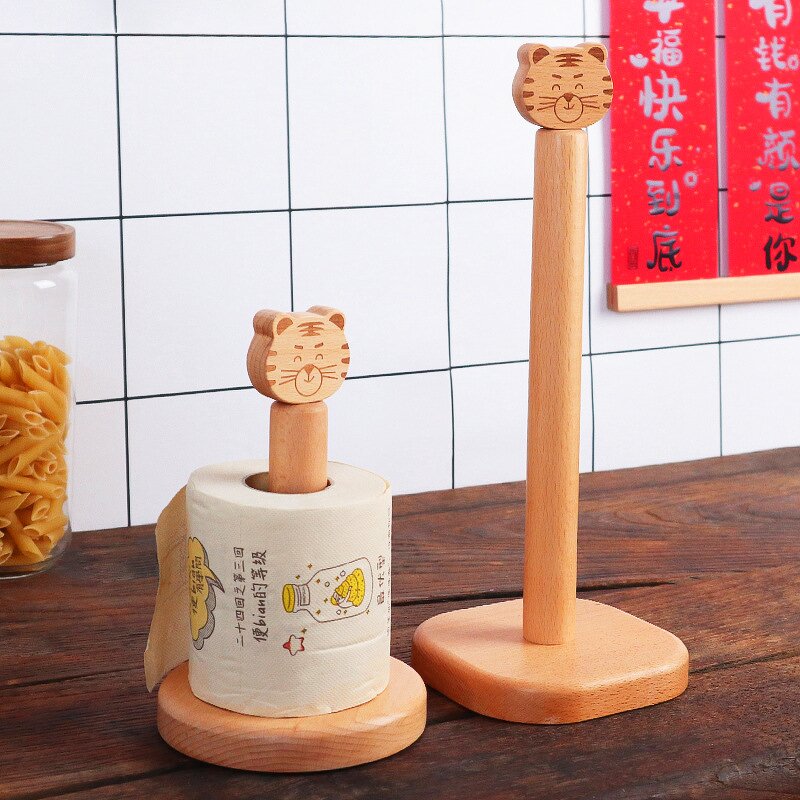 Paper Holder Manufacturer - Modern Wooden Stick on Weighted Bottom Non Slip