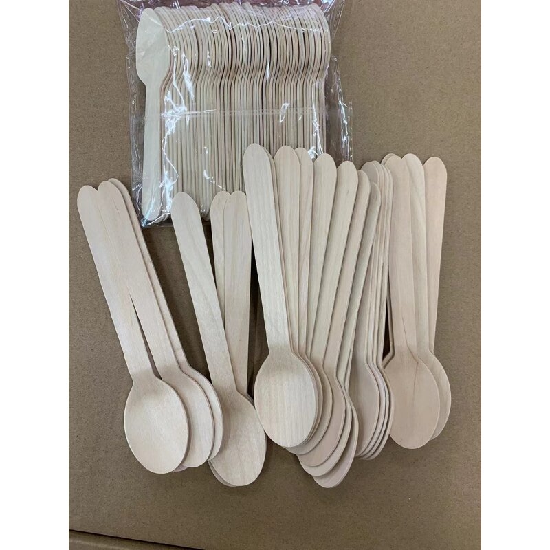 Ice Cream Spoon Manufacturer - Eco-friendly Birchwood Foodgrade Salad Servers
