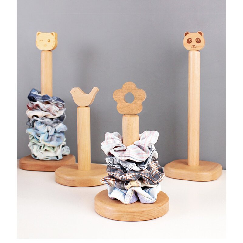 Paper Towel Holder Manufacturer - Eco-Friendly Wooden Free-standing Non-slip Rack