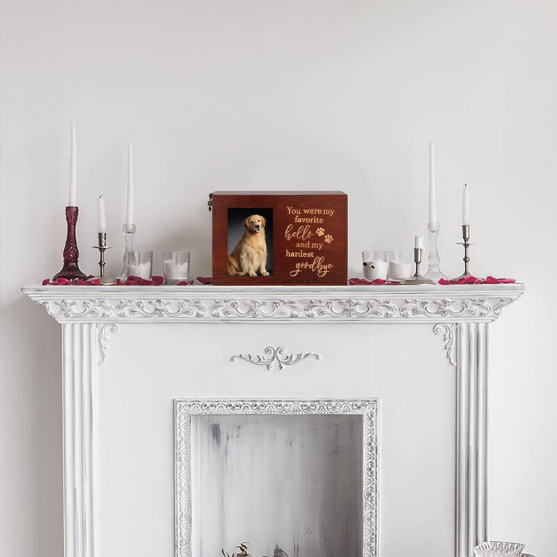 Pet Urn Manufacturer - ODM Polished Square Wooden Ashes Storage Box