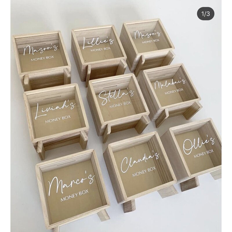 Piggy Bank Manufacturer - Custom Hand-made Portable Wooden Kids Saving Money Box