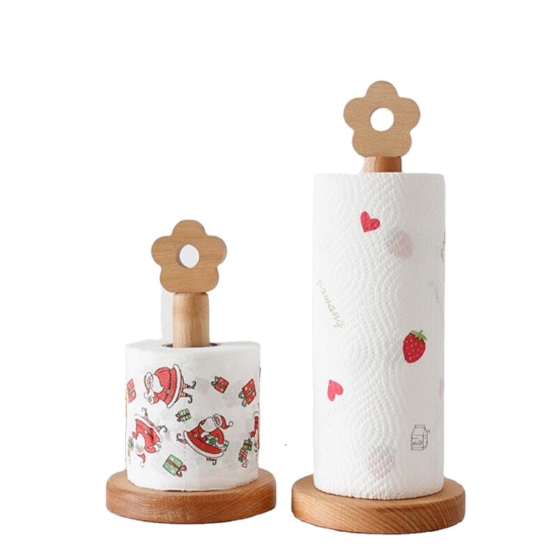 Paper Towel Holder Manufacturer - Modern Wooden Vertical Free Standing Tissue Rack