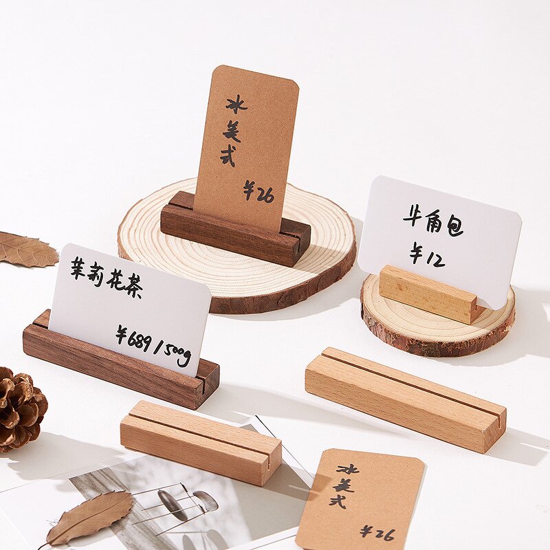 Table Card Holder Manufacturer - Custom Pine Wood Restaurant Hotel Photo Stand