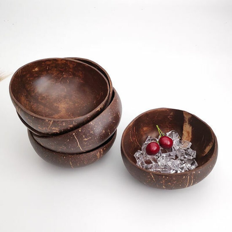 Coconut Bowl Set Manufacturer - Eco-Friendly Handcrafted Polished Coconut Bowl Set