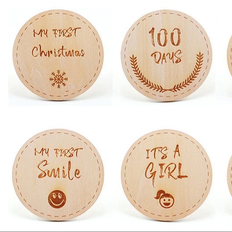 Baby Milestone Cards Manufacturer - Double Sided Eco-Friendly Pregnancy Photo Discs