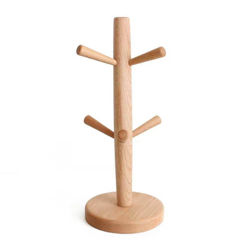 Mug Holder Manufacturer - Wooden Coffee Tea Hanging Stand Desk Tabletop Tree
